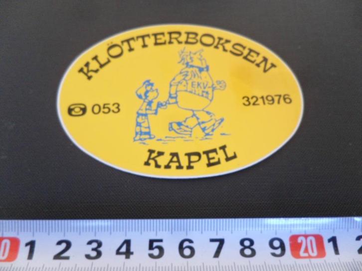 sticker enschede klötterboksen kapel, Verzamelen, Stickers, Zo goed als nieuw, Ophalen