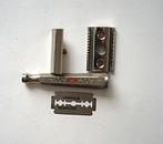 vintage antiek art deco stijl scheermes Emir Solingen metaal, Ophalen of Verzenden, Gebruikt, Gehele gezicht, Verzorging