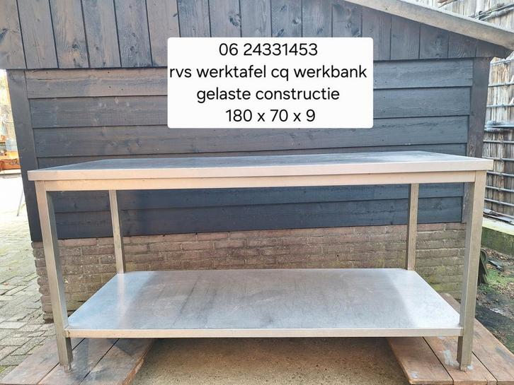 In topstaat verkerende rvs werkbank werktafel, Huis en Inrichting, Keuken | Keukenelementen, Zo goed als nieuw, Minder dan 100 cm