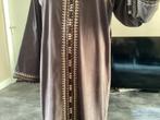 Nieuwe  Djellaba  Fluweelachtig  met  Broek, Galajurk, Bruin, Maat 42/44 (L), Nieuw