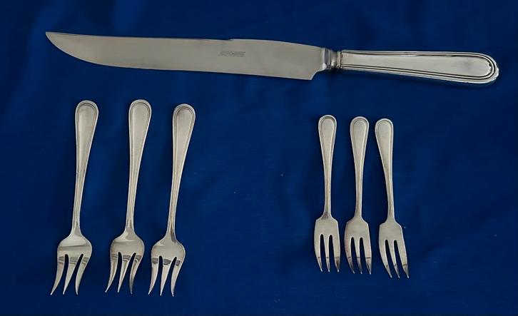 Gero 90 455 Tradition: vleesmes zuur?vorkjes taartvorkjes, Huis en Inrichting, Keuken | Bestek, Gebruikt, Los bestek, Overige materialen