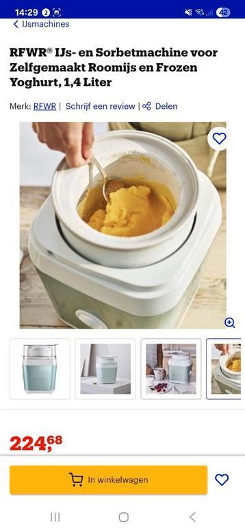 ijs- en sorbet machine (Super snel vers ijs maken) beschikbaar voor biedingen