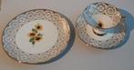 luxe theekopje met bijpassend gebaksbordje, Verzamelen, Ophalen of Verzenden, Gebruikt, Porselein, Kop en/of schotel