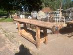 Timmermans werkbank of industriële hout werkbank sidetable