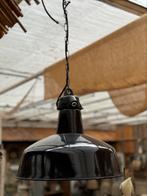 Zwart emaille, authentiek, porselein fitting, nieuw snoer, Ophalen, Overige materialen, Stoer, Mvt