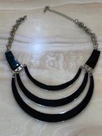 Zwarte Statement Ketting, Overige materialen, Verstelbaar, Zwart, Ophalen of Verzenden