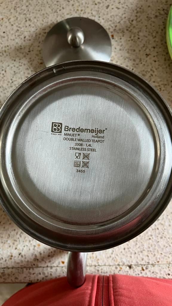 Bredemeijer dubbelwandige theepot Minuet, Huis en Inrichting, Keuken | Keukenbenodigdheden, Gebruikt, Ophalen of Verzenden
