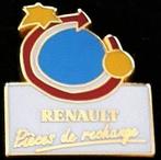 Renault Pieces de rechanges- gouden letters, Verzenden, Nieuw, Transport, Speldje of Pin