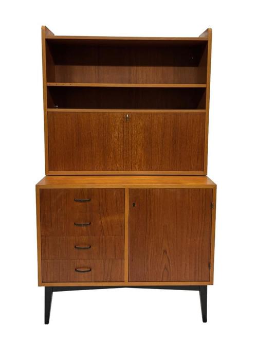 Vintage Wandkast Kast Werkplek Deens Design Jaren 60, Huis en Inrichting, Kasten | Wandmeubels, Gebruikt, Minder dan 100 cm, Minder dan 150 cm