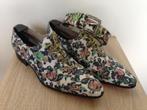Pepe Milan herenschoenen 42 leder bloemprint pailletten+riem, Ophalen, Overige kleuren, Zo goed als nieuw, Veterschoenen