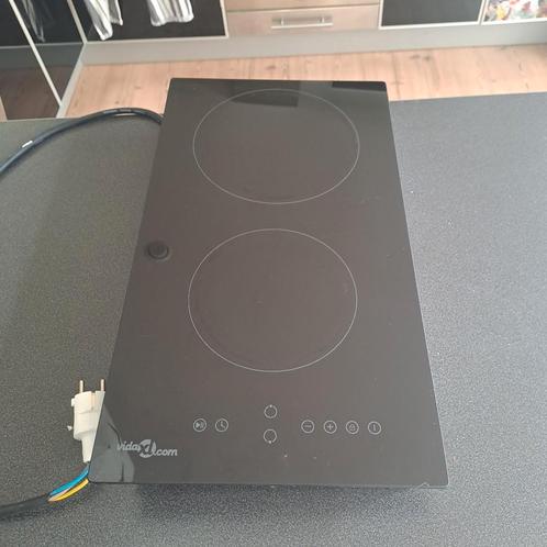 vidaXL Keramische kookplaat met 2 kookzones aanraakbediening, Witgoed en Apparatuur, Kookplaten, Zo goed als nieuw, Inbouw, Keramisch