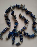 Streng natuursteen lapis lazuli kralen blauw wit edelsteen, Ophalen of Verzenden, Nieuw, Kraal