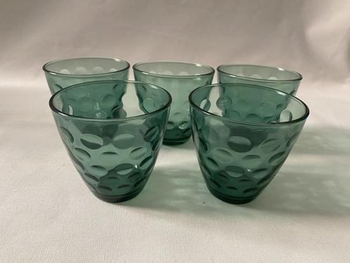 Design Set van 5 Bormioli Rocco Italy drinkglazen met verdi, Verzamelen, Glas en Borrelglaasjes, Gebruikt, Waterglas, Ophalen