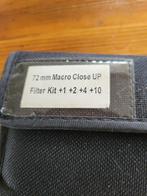 72 mm macro close up filter kit  lens glazen, Gebruikt, Ophalen of Verzenden