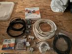 Coax Kabel Set met Onderdelen, Ophalen of Verzenden, Gebruikt, 10 meter of meer, Coaxiale kabel