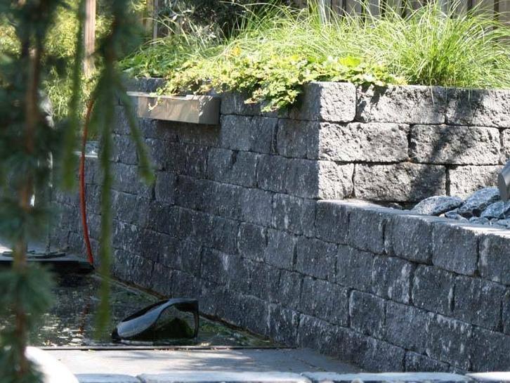 Wallblock stapelblok muurblok tumble 12x12x30 antraciet, Tuin en Terras, Bielzen en Borders, Nieuw, Blok, Beton, Minder dan 25 cm