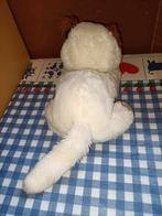 Zachte witte poes / kat knuffel met bruine vlekken 22 cm gl, Ophalen of Verzenden, Poes