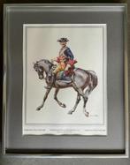 prent ruiter Landgraafschap Hessen-Darmstadt ca. 1750, Ophalen of Verzenden, Landmacht, Duitsland, Kunstobject