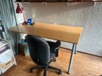 Bureau met bureaustoel - Berkenkleur, in hoogte verstelbaar, Huis en Inrichting, Ophalen of Verzenden, In hoogte verstelbaar, Gebruikt
