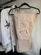 Bershka beige medium rise cargo straight broek, Overige kleuren, Bershka, Ophalen of Verzenden, Zo goed als nieuw