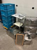 Te koop diverse rvs en aluminium gamel voedsel containers, Ophalen, Zo goed als nieuw, Rvs, Koekenpan of Braadpan