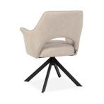 Luxe draaibare eetkamerstoelen 6stuks 4x Carissa + 2x Carita, Ophalen, Gebruikt, Stof