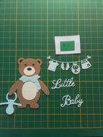 K3 Stansjes bruine beer met baby blauw waslijntje en tekst, Hobby en Vrije tijd, Ophalen of Verzenden, Nieuw, Kind, Overige typen