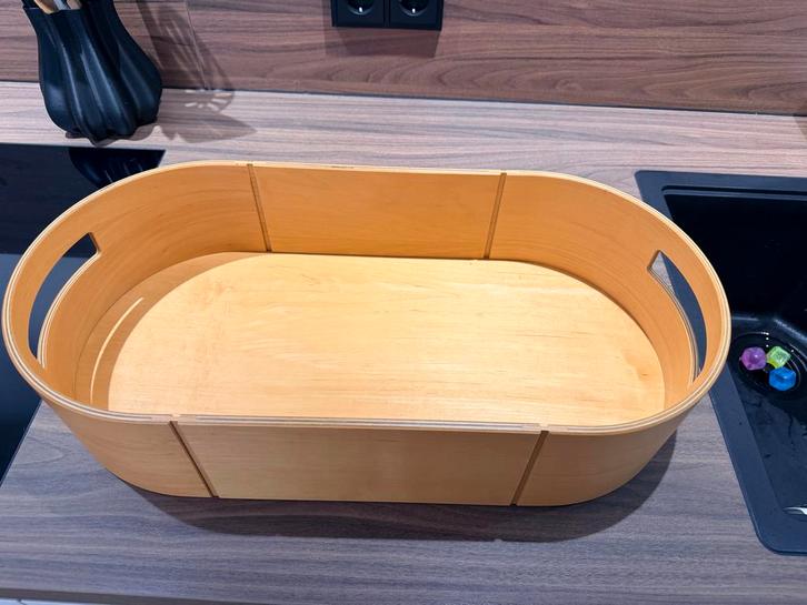 Bulthaup Houten Bak / Mand, Huis en Inrichting, Woonaccessoires | Schalen en Manden, Zo goed als nieuw, Mand, Ovaal, Hout, Ophalen