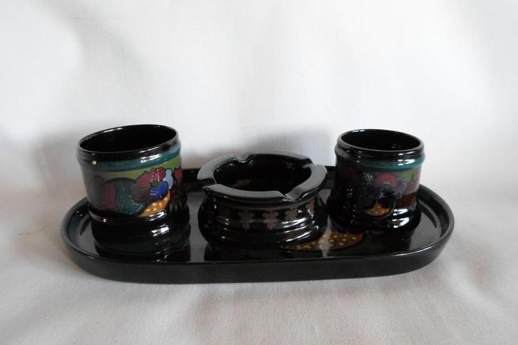 Plateel Rook Set Gouda Holland, Antiek en Kunst, Antiek | Keramiek en Aardewerk, Ophalen of Verzenden