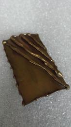 Vintage Modernistische / Brutalistische Koperen BROCHE ~ 80s, Ophalen of Verzenden