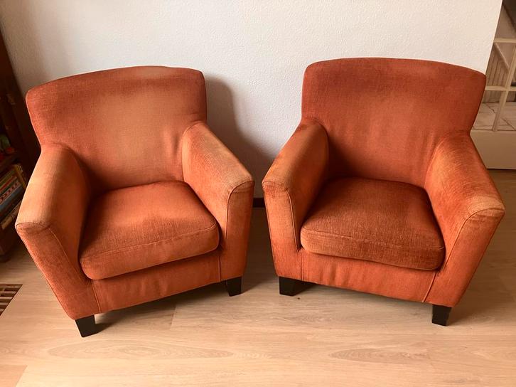 2 Steenrode Ikea Fauteuils, Huis en Inrichting, Fauteuils, Gebruikt, Stof, 75 tot 100 cm, 75 tot 100 cm, Ophalen