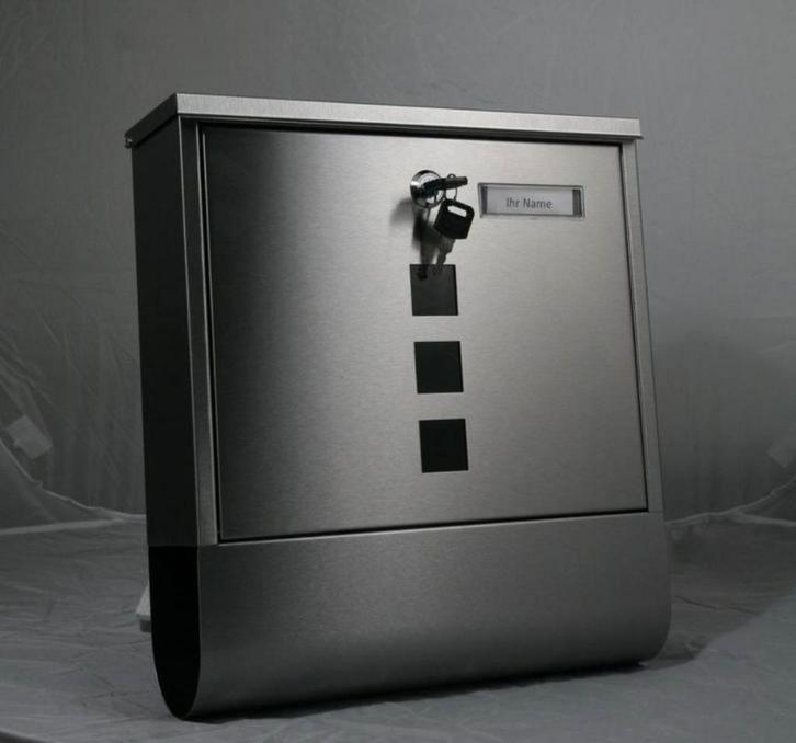 Nieuw! Designer RVS Brievenbus / Wand Postbus, Tuin en Terras, Brievenbussen, Nieuw, Verzenden