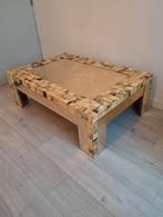 VINTAGE SALONTAFEL MET HOORN INLEG, Huis en Inrichting, Tafels | Salontafels, Ophalen, Overige materialen, Gebruikt, 100 tot 150 cm