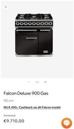 Luxe Fornuis Falcon Deluxe 90cm rood 3 ovens NIEUW!, 60 cm of meer, Ophalen of Verzenden, Zo goed als nieuw, Energieklasse A of zuiniger