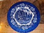 Vintage Bord , dickens series , - 28cm - Blauw Wit, Antiek en Kunst, Ophalen