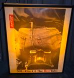 Vintage Levi's 501 Poster - One Of The Red Tabs, Ophalen of Verzenden, 50 tot 75 cm