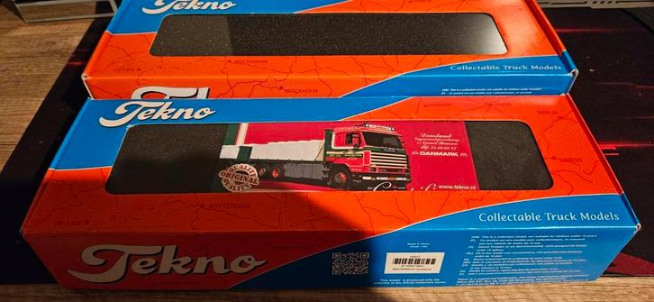 Setje Tekno Scania Donslund, Hobby en Vrije tijd, Modelauto's | 1:50, Nieuw, Bus of Vrachtwagen, Tekno, Ophalen of Verzenden