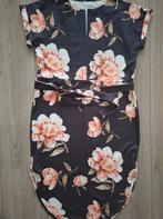Bloemenjurk met riem - Maat XL, Zwart, Maat 46/48 (XL) of groter, Ophalen of Verzenden, Zo goed als nieuw