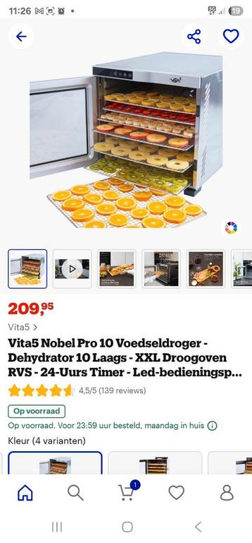 Vita5 droogoven dehydrator xxl 10lags  beschikbaar voor biedingen