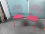 2x terrasstoelen Emu rood, Tuin en Terras, Ophalen, Zo goed als nieuw, Metaal, Stapelbaar