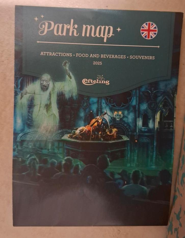 Efteling ENG plattegrond Danse Macabre map 2025 kaart, Verzamelen, Efteling, Nieuw, Gebruiksvoorwerp, Ophalen of Verzenden