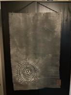 Vintage Kalkdoek met Decoratief Motief, Ophalen