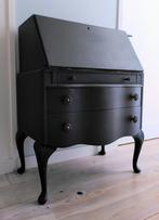 Brocante Secretaire - Donkergrijs/Wit, Ophalen, Gebruikt, Brocante