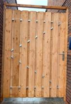 Tuinpoort met ijzeren deurframe 195x150cm incl. kozijn Nieuw, Tuin en Terras, Ophalen of Verzenden, Nieuw, Hout, Looppoort