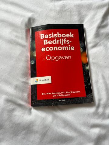 M.P Brouwers - Basisboek bedrijfseconomie opgaven beschikbaar voor biedingen