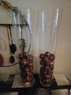 Te koop 2 deco vazen, Huis en Inrichting, Woonaccessoires | Vazen, Ophalen, Overige kleuren, 75 cm of meer, Glas