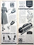 23 vintage advertenties Ruton stofzuigers 1954-62 stofzuiger, Ophalen of Verzenden, Gebruikt, Overige typen