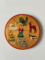 Simplex noppenpuzzel kabouter met diertjes, Gebruikt, Ophalen of Verzenden, Van hout, Minder dan 10 stukjes