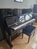 piano + pianobank, Muziek en Instrumenten, Piano, Hoogglans, Zo goed als nieuw, Zwart