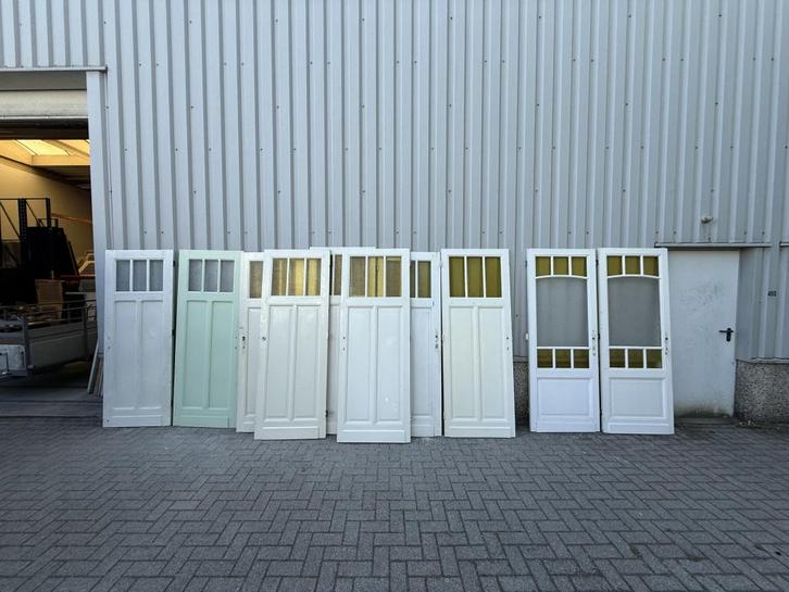10 stuks zeer fraaie paneeldeuren met bovenlicht uit 1930, Doe-het-zelf en Verbouw, Deuren en Horren, Zo goed als nieuw, Binnendeur